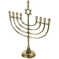 thumbnail image 3 of Northlight Star of David Smooth Slim Hanukkah Menorah - 12" - Brass, 3 of 6