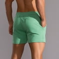 thumbnail image 4 of YLSDY Men's Athletic Shorts, Favorite Cotton Jersey Shorts, Pull-On Knit Shorts with Pockets, Knit Gym Shorts Beach Cotton Three-point Pants Green 12, 4 of 8