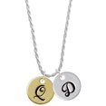 thumbnail image 1 of Delight Jewelry Goldtone Large Disc Letter - Q - 3/4'' Silvertone Script Initial Disc - D - Charm Necklace, 20"+3", 1 of 4