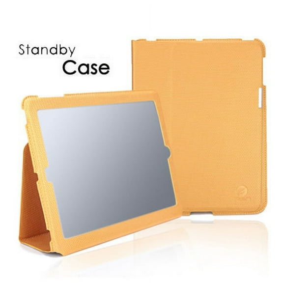 iPad 4 Yellow PU Leather Slim Case Flip Cover Stand w Sleep Function D3Y