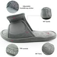 thumbnail image 4 of Men Washable Microfiber Suede Adjustable Memory Foam Home Open Toe Indoor Slippers, 4 of 7