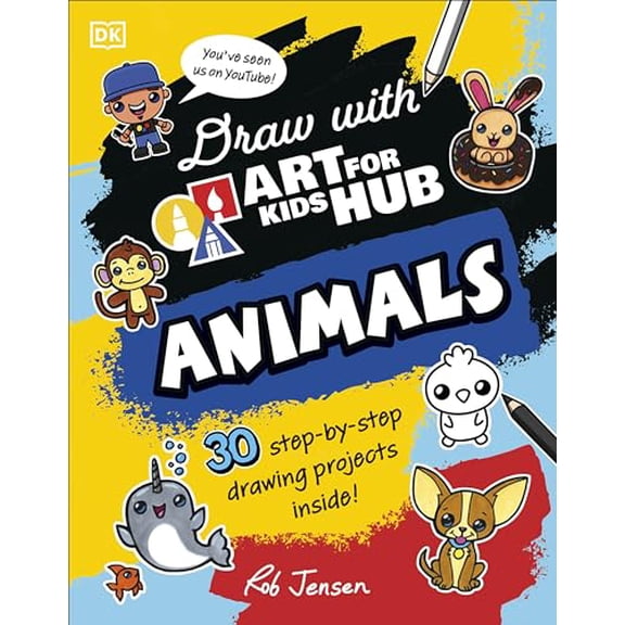 Pre-Owned Draw with Art for Kids Hub Animals (Paperback) 0744098882 9780744098884