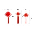 thumbnail image 6 of Tnobhg Chinese New Year Red Velvet Knot Pendant Symbol of Reunion Good Fortune Handweave Best Wishes Chinese Knot, 6 of 8