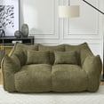 thumbnail image 2 of Oversized Bean Bag Chairs for Adults, 73" Fluffy Loveseat Bean Bag Sofa with Armrest and High-Density Foam Filled, Plush Comfy Lazy Sofa for Living Room, Bedroom, Apartment, Olive Green, 2 of 8