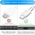 thumbnail image 4 of LNKOO USB Type C Cable 3A Fast Charging [2-Pack 3.2ft], USB-A to USB-C Charge Cord Compatible with Samsung Galaxy S10 S9 S8 S20 Plus A51 A11,Note 9 8, LG,V20/30, G6,PS5 Controller, USB C Charger-White, 4 of 8