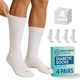 thumbnail image 1 of Calcetines para diabéticos Doctor's Choice para hombre, color blanco, 4 pares, talla XL, 1 of 6