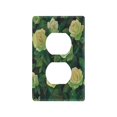 thumbnail image 3 of Switch Panel Switch Decoration 2.76x4.53x0.28 Inches Duplex Outlets Switch Plate Wall Plates Living Room Kitchen Bedroom Study Switches Green Rose1, 3 of 8