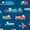 Transportation, variant on Wildkin Kids Vinyl Rest Mat for Boys and Girls, Ideal for Daycare and Preschool, 44 x 19 inches (Jurassic Dinosaurs Blue)