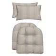 thumbnail image 1 of RSH Décor Indoor Outdoor Set of 2 U-Shape Cushions and 2 Lumbar Pillows, Standard, Antelope Beech Wood Beige, 1 of 7