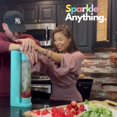 thumbnail image 3 of Fizzpod Home Soda Maker Carbonatador de agua con gas con 3 botellas y 2 cepillos para botellas (azul Aruba), 3 of 5