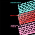 thumbnail image 2 of Teclado retroiluminado, receptor ABS de mano, redondo, fuerte estabilidad, ergonomía suave, teclas, cubierta, ordenador portátil para el hogar, Juegos de teclado y mouse para computadora Blanco, 2 of 6