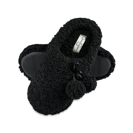 

Jessica Simpson Womens Plush Marshmallow Memory Foam Clog Slipper (Black Size Small (6-7))