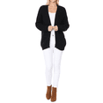 thumbnail image 3 of YEMAK Women's Long Sleeve Chunky Waffle Knit Open Front Sweater Cardigan HK8246-BLACK-ML, 3 of 4