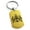 Gold, variant on Stainless Steel Pirate Anchor & Pistols Emblem Engraved Dog Tag Keychain Keyring