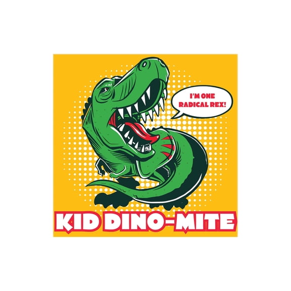 Dino-Mite Radical Rex Green Dinosaur 12 x 12 Wood Wall Sign Plaque