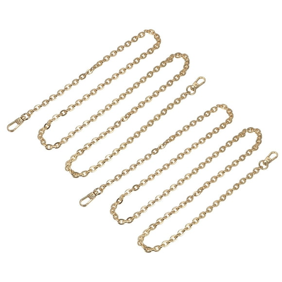 Unique Bargains 39'x0.24' Purse Chain Strap, 2Pack Purse Handle Shoulder Bag Replacement Strap(Gold)