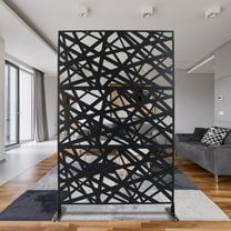 Outdoor & Indoor Privacy Screen Metal Privacy Screen 76" H×48" W, Freestanding Decorative Privacy Screen for Deck Balcony Patio, Privacy Fence Panels for Outside Lawn Garden