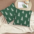 thumbnail image 6 of Christmas Pillow Covers 18x18 Set of 2, Green Chirstmas Tree Decorations Throw Pillow Covers Outdoor Winter Holiday Farmhouse Xmas Cushion Case Linen Square for Home Couch Sofa, 6 of 6