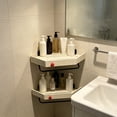 thumbnail image 6 of Honmine Corner Shelf Bathroom, Corner Shelving Unit No-Drill Wall-Mounted, PVC Storage Rack for Bathroom Vanity, Shower, and Toilet, 6 of 6