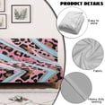 thumbnail image 3 of SCRAWLGOD Leopard Print Stripe Blue Pink Futon Cover for Armless Sofa Bed, Scratch-Resistant Futon Mattress Covers Couch Cover Protector with Elastic Bottom for Cats and Dogs, 3 of 7
