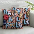 thumbnail image 3 of Nawypu U Life Welcome Cute Happy April Fools Day Decorative Square Throw Pillow Cases Covers Protectors, 3 of 5