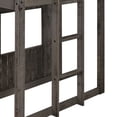 thumbnail image 4 of Harper & Bright Designs Wooden House Bunk Bed Twin Over Full Bunk Bed Floor Playhouse Bed for Bedroom, Antique Gray, 4 of 8