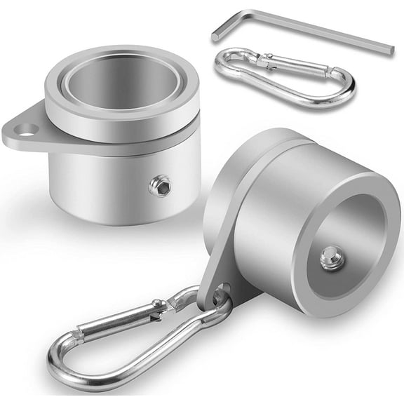 1.25" Flag Pole Rings, 2 Pcs Anti Wrap Flag Pole Clips Swivels, 360° Rotating Flagpole Mounting Rings, Aluminum Alloy Spinning Flag Pole Kit Parts for 1.02-1.25" Diameter (1.25 Inch, Silver)