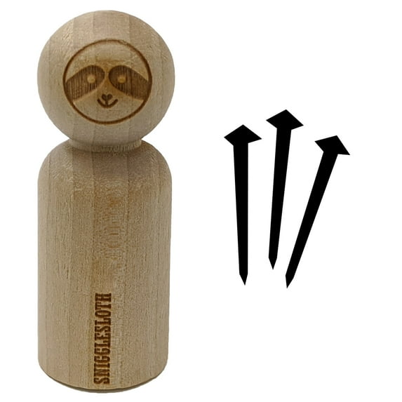 Three 3 Nails Christian Solid Rubber Stamp for Scrapbooking Crafting Stamping - Small 3/4 Inch
