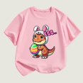 thumbnail image 2 of YABCSAZ Baby Boys Girls Easter Tops for Short Sleeve Dinosaurs & Eggs Tops Summer Casual Crewneck Tee Shirt Kids Loose Tops Soft Comfy Shirts Toddler Outfits Size 5 T, 2 of 3