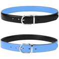 thumbnail image 2 of Falari Reversible Buckle Fashion Genuine Leather Belt For Women Youth Kids Girl and Boy, 2 of 6