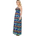 thumbnail image 3 of HAPPY BAY Women's Summer A-Line Maxi Beach Dress Boho Smocked Top Evening Long Strapless Tube Dresses for Women One Size Lake, Floral, 3 of 3