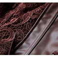 thumbnail image 4 of Miss Moly Women Steampunk Faux Leather Bustier Sexy Dress Corset Top Zip Plus Size Lace Up Brown S-6XL, 4 of 4