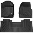 thumbnail image 3 of AUTOCESSKING Floor Mats Compatible with F-250 F-350, All Weather Floor Liners Fit for Ford F250/F350 2017-2024 2025 SuperCrew Cab Front Row Under Rear Seat Fold Flat Storage, Set of 3, 3 of 9