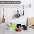 thumbnail image 5 of Juego de tazas y cucharas medidoras de utensilios de cocina Huygens, 10 piezas, tazas medidoras apilables con mango de acero inoxidable para medir ingredientes secos y líquidos (gris), 5 of 5