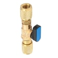 thumbnail image 4 of Ball Valve G1/4'' Brass Refrigeration Ball Valve Adapter Refrigerant Ball Valve Connector For A/C Refrigerant Charging Hose ,Convenient to Use, 4 of 9