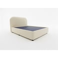 thumbnail image 3 of LASE Muebles Cama Queen Size Marsella Base+Cabecera Velvet Canalé Rosa, 3 of 4