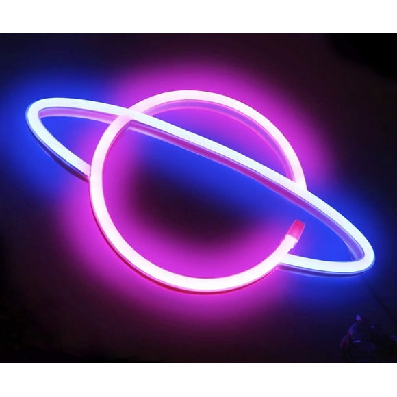 Planet Neon Signs LED Neon Wall Sign Pink Blue Neon Lights