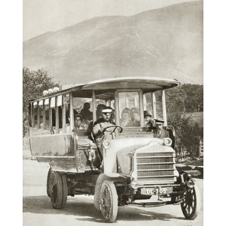 A 1913 Southdown Motor Service Daimler Charabanc From The Story Of 25 Eventful Years In Pictures Published 1935 Canvas Art - Ken Welsh Design Pics (13 x 17)