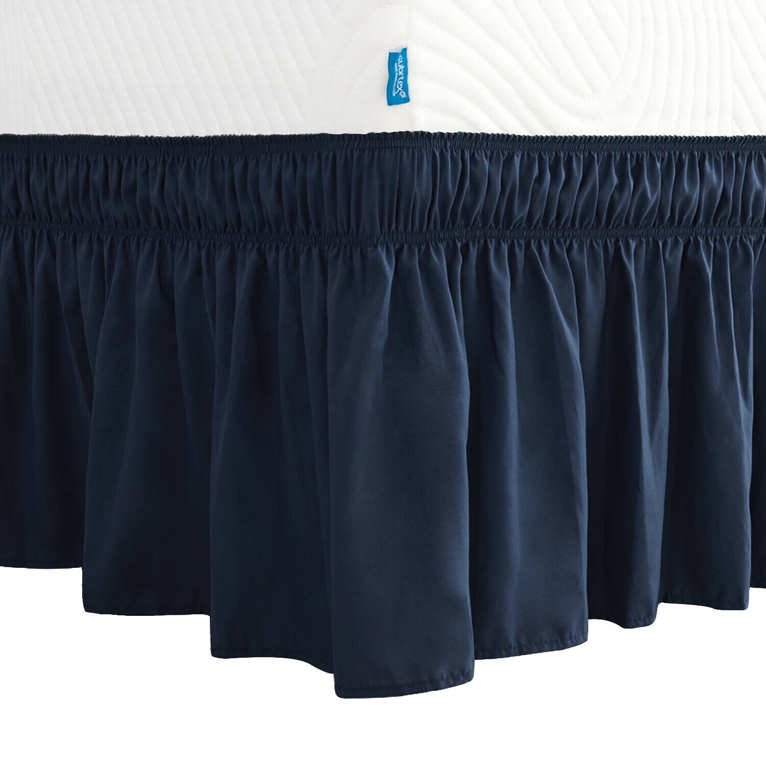 Subrtex Wrap Around Bed Skirt Elastic Elegant Soft Fabric Ruffled Fade