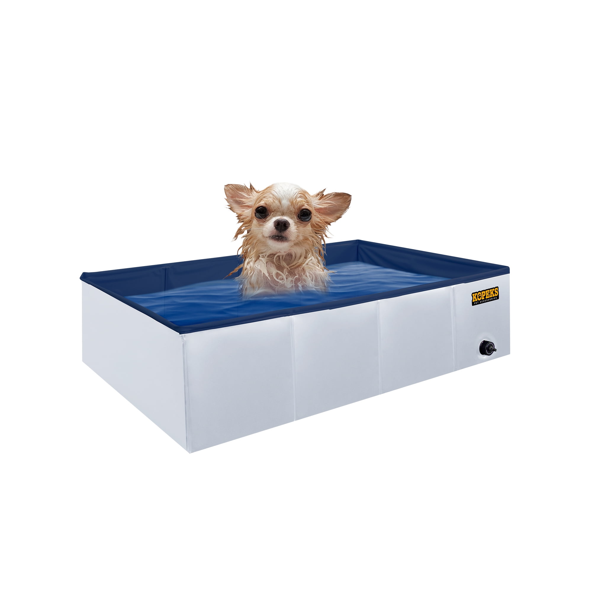 Forever Speed Dog Pool Foldable Pet Pool Portable Swimming Pool Padding Pool Bathing Tub in Safty PVC120X30CM Blue