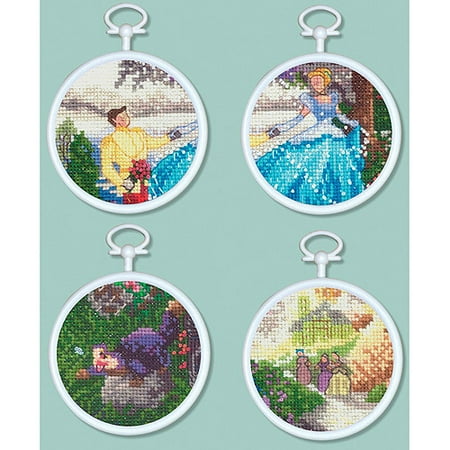 Cinderella Mini Vignettes Counted Cross Stitch Kit-3 Inch Round 16