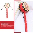 thumbnail image 3 of piezas de sonajeros tradicionales pequeños con forma de tambor para educación temprana, juguetes de tambor para sacudir las manos, 3 of 3