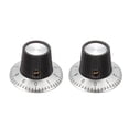 thumbnail image 1 of 2 Pcs Botón de Control de Altavoz, Botón de Amplificador de Potencia, Tapa de Botón Digital de 29x18mm para Potenciómetro de Eje de 6mm, 1 of 3