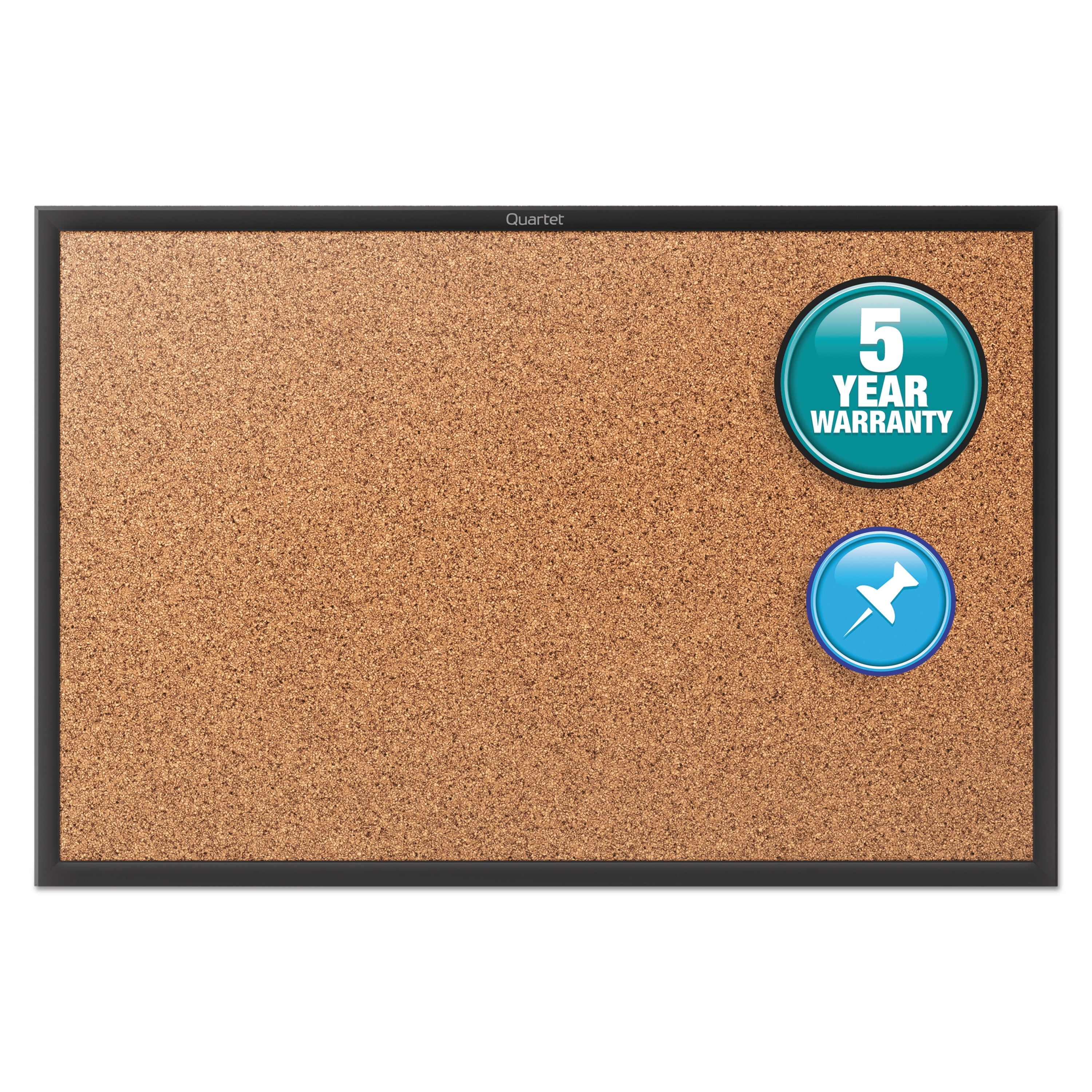 Quartet Classic Series Cork Bulletin Board, 96x48, Black Aluminum Frame QRT2308B