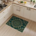 thumbnail image 2 of ODIKA Botanical Scrolls Watercolor Classical Plume Bathroom Vintage Refined Structured for Entryway, Kitchen, Mudroom, Stain Resistant Flatwoven, 2 of 7