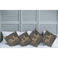 thumbnail image 2 of Ambesonne Grunge Throw Pillow Cover 4 Pack, Murky Vintage Sports, 24", Charcoal Grey Pale Brown, 2 of 7