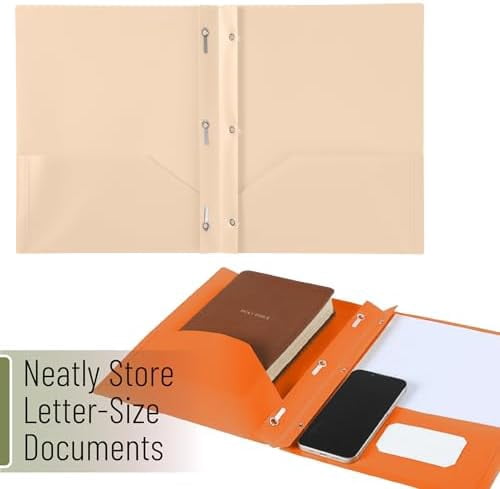 - Plastic Folders with Pockets and Prongs, 15 Pack, Letter Size, Flexible Plastic Folders with Prongs