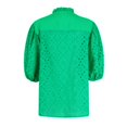 thumbnail image 4 of Jzuxvd Eyelet Tops for Women Summer Tops, Eyelet Blouse for Women Hollow Out Lace Top Embroidered Blouses, V Neck Button Puff Sleeve Green M, 4 of 5