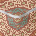 thumbnail image 4 of Abstract Rectangle Pouf, Bohemian Pattern of Strokes in Earth Tones, Under Desk Foot Stool for Living Room Office Ottoman with Cover, 25", Burnt Orange Multicolor, by Ambesonne, 4 of 4