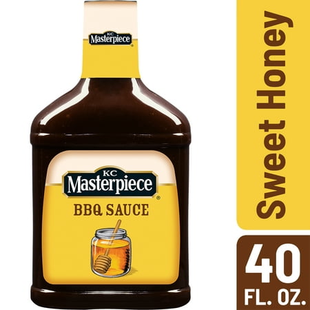 (2 Pack) KC Masterpiece Sweet Honey and Molasses Barbecue Sauce, 40 (Best Honey Barbecue Sauce)